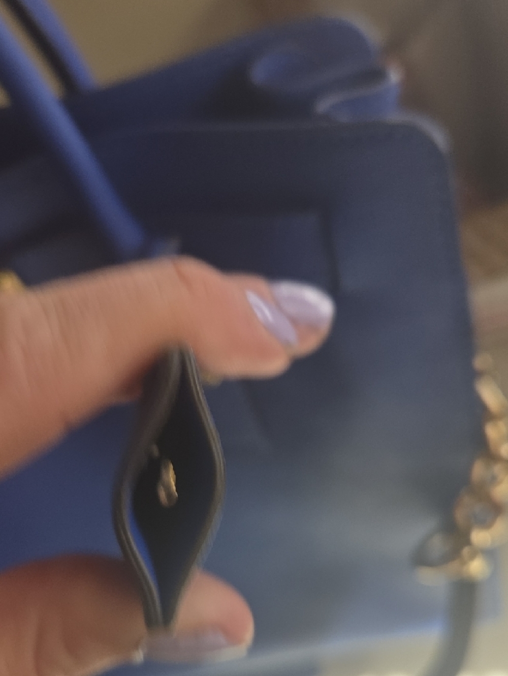 Michael Kors Hamilton Large North South  Royal Blue Tote with Gold Hardware - Picture 3 of 10